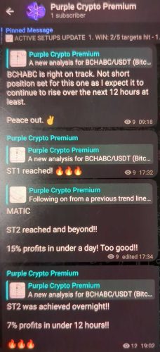 BCHUSDT September 2019 Setup - Telegram Post 2