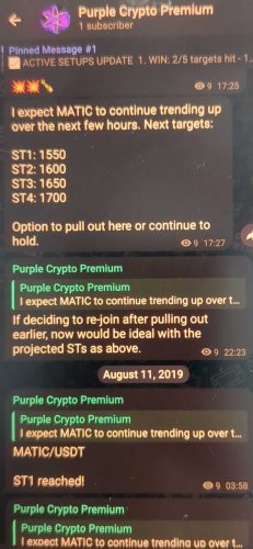 MATICUSDT August 2019 Setup 3 - Telegram Post 1